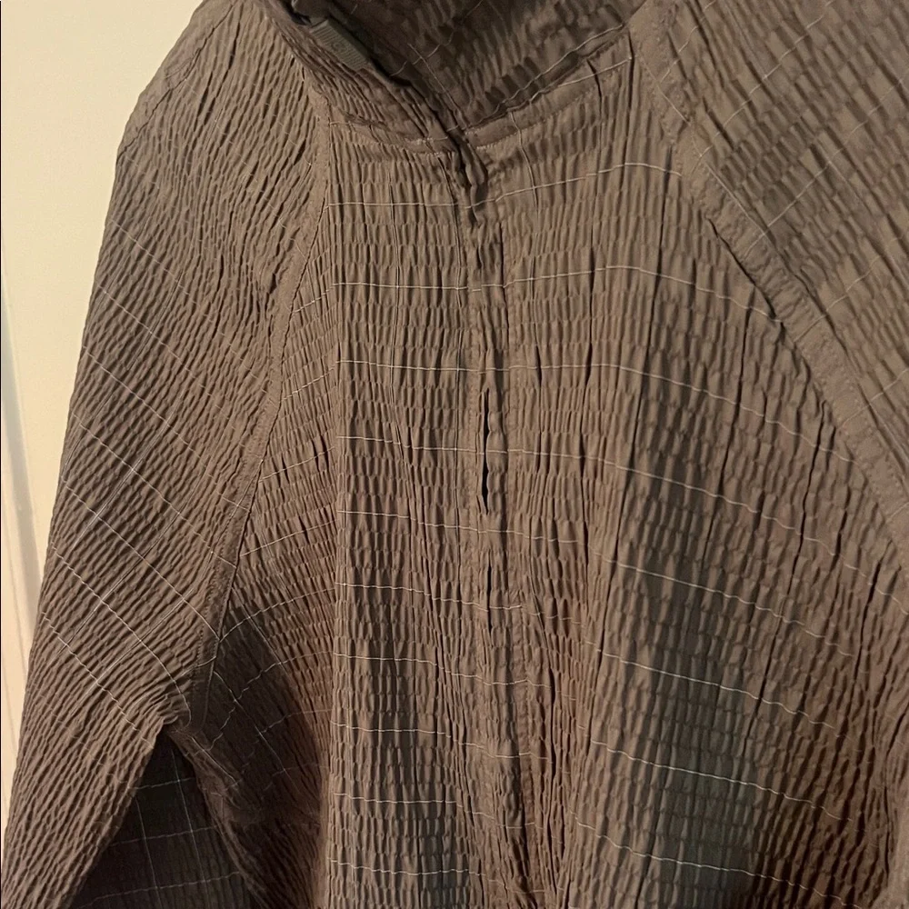 Lululemon Adapted State Textured Jacket Reflective Grid Warm Ash Grey - Picture 4 of 6